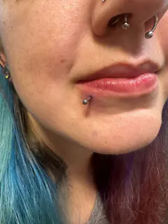 Lip (Side) piercing by Briana