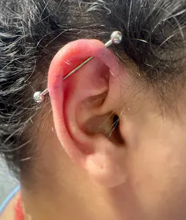 Industrial piercing by Briana