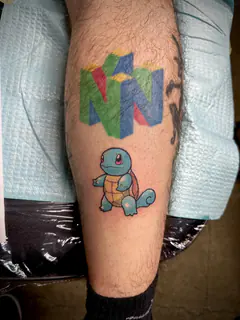 Geometric blackwork ram tattoo by Dave